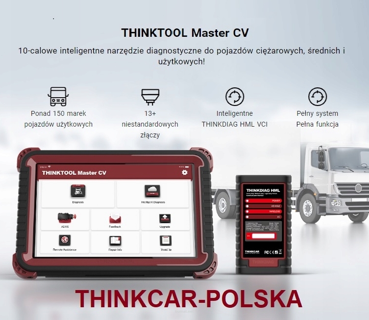 Thinkcar / THINKTOOL Master CV -diagnoskop / tester diagnostyczny