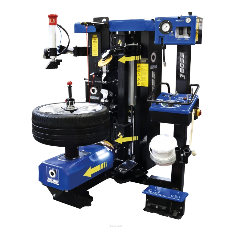 Superautomatyczna pneumatyczna montażownica bezłyżkowa - system bezkontaktowy Giuliano JBoss (kolor niebieski)